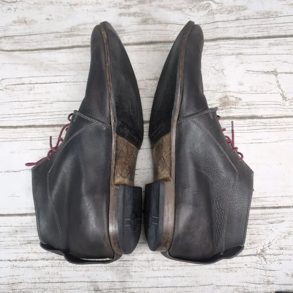 Fausto Santini Grey Leather Chukka Boots Men Size 45